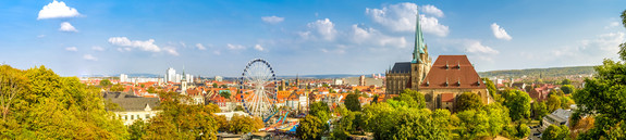 Ausblick über die Stadt Erfurt